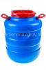 Бочка пластиковая  50 л для пищевых диаметр горла 195 мм Дачная квадратная синяя (Ижевск) 